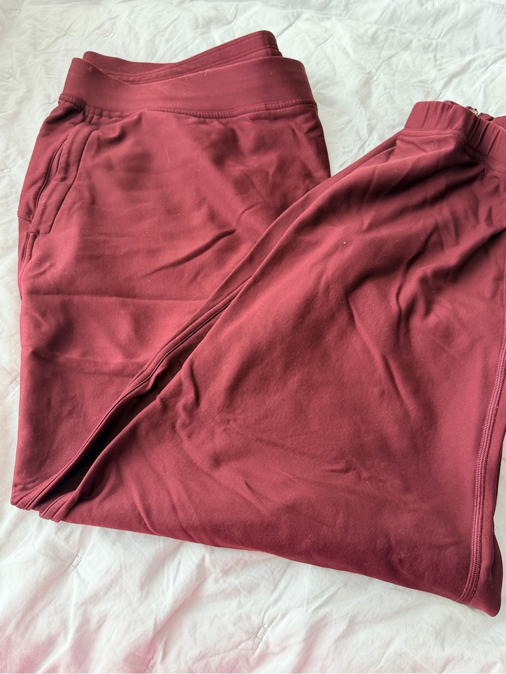lululemon athletica Adapred State full length fleece jogger garnet